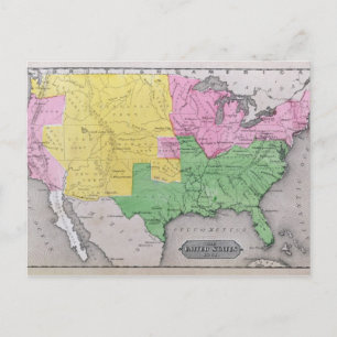 Map of the United States Postcard
