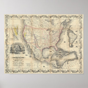 Map Of The United States Poster