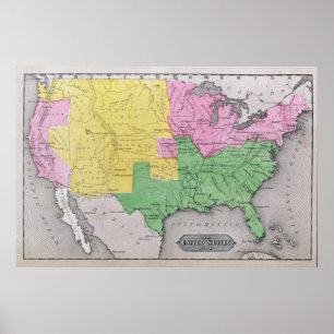 Map of the United States Poster