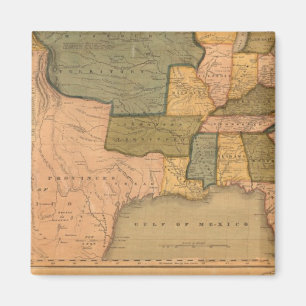Map of The United States with George Washington Magnet