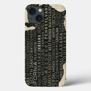 Map of the USA iPhone 13 Case