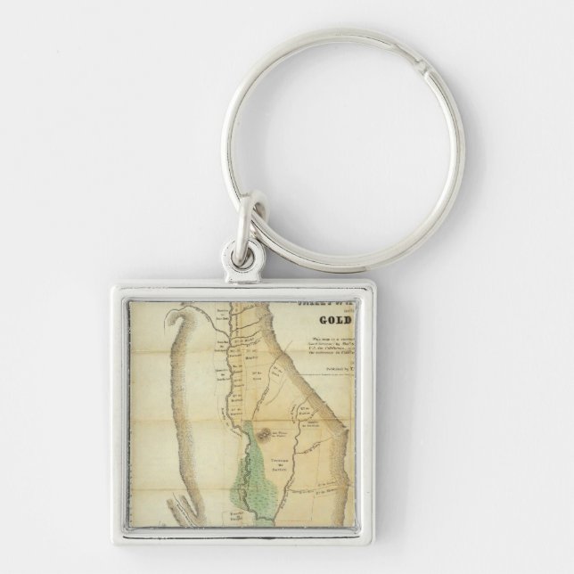 Map of the Valley of the Sacramento Key Ring (Front)