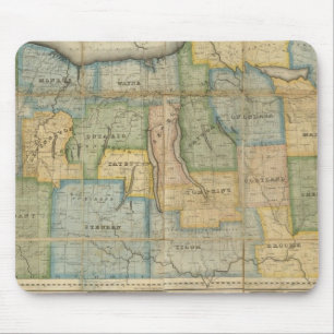Map of the Western Part of the State Of New York Mouse Pad