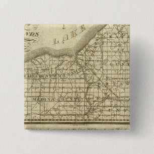 Map of The Western Reserve 15 Cm Square Badge