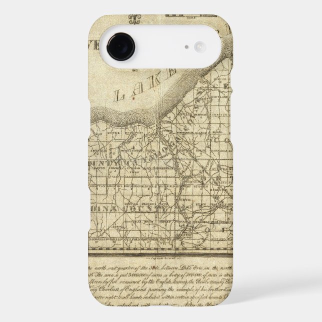 Map of The Western Reserve Case-Mate iPhone Case (Back)