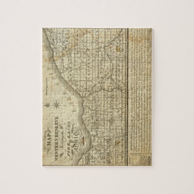 Map of The Western Reserve Jigsaw Puzzle (Vertical)