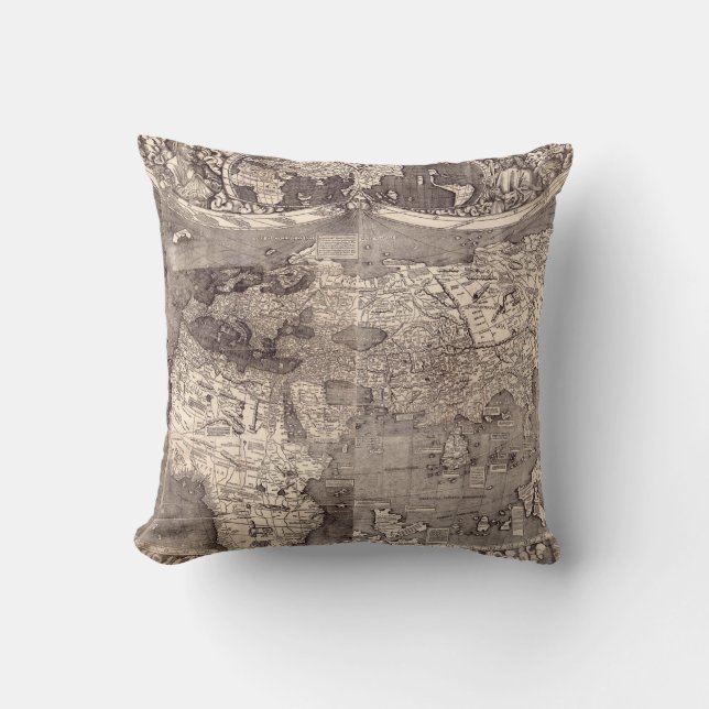 Map of the World | 1507 Cushion (Front)