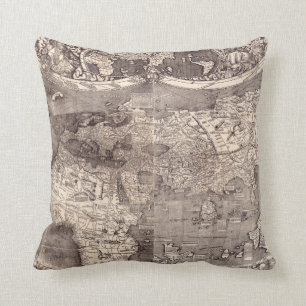 Map of the World 1507 Cushion