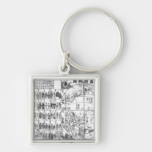 Map of the World, 1671 Key Ring (Front)