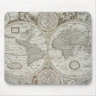 Map of the World 1676 Mouse Pad