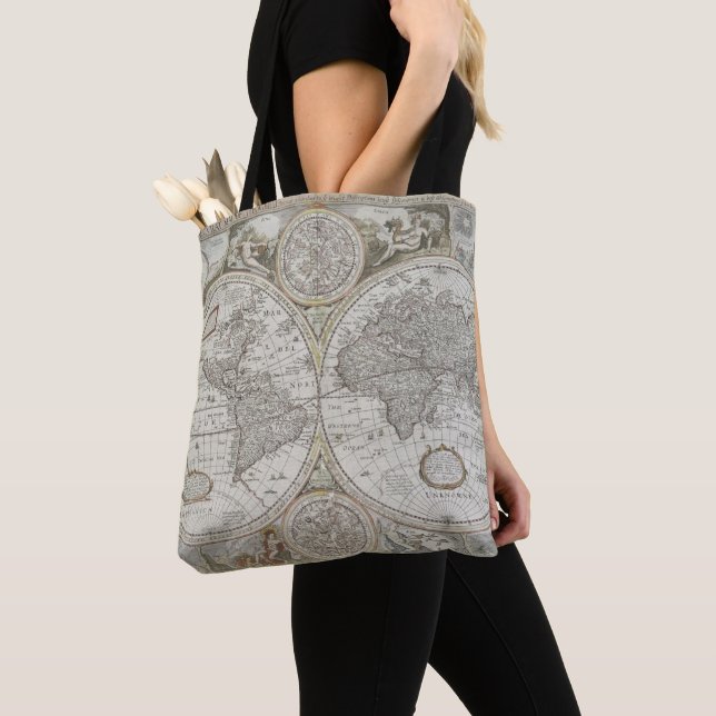Map of the World | 1676 Tote Bag (Close Up)