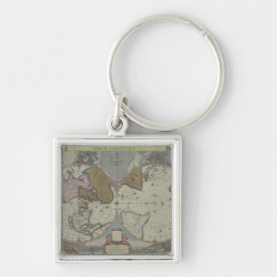 Map of the World 16 Key Ring