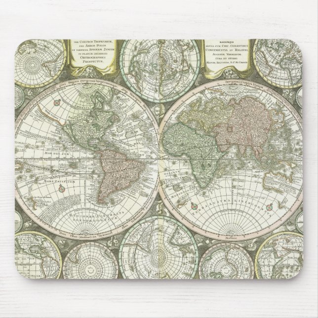 Map of the World | 1744 Mouse Pad (Front)