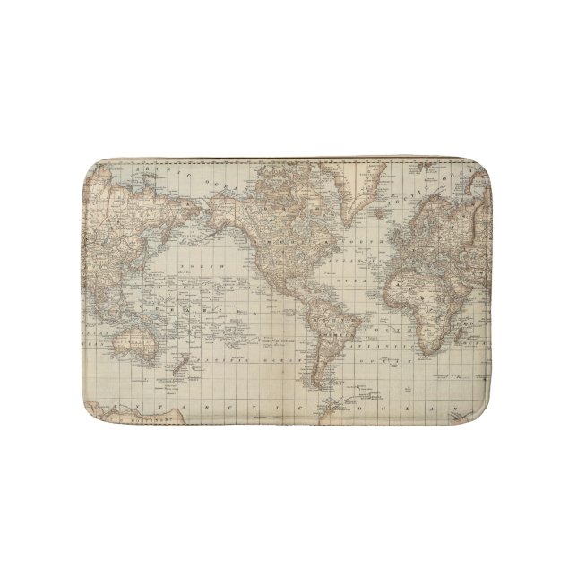 Map of the World 2 2 Bath Mat (Front)