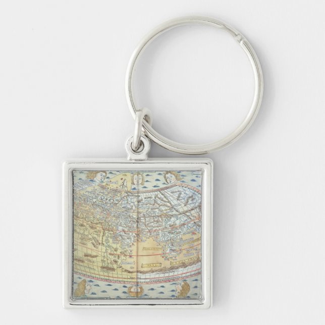Map of the world 2 key ring (Front)