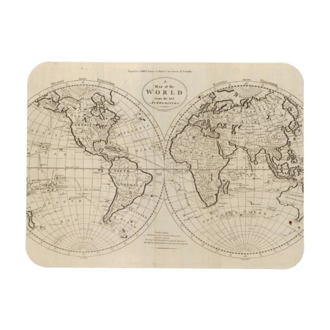Map of the World 2 Magnet (Horizontal)