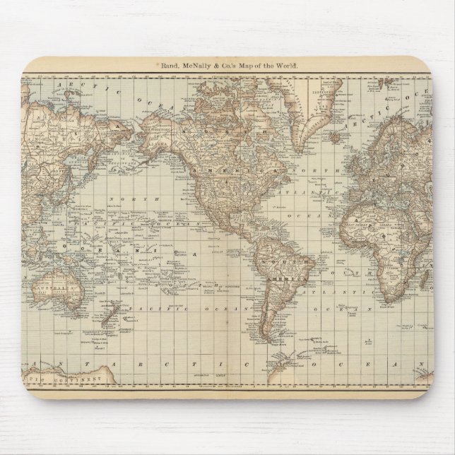 Map of the World 2 Mouse Pad (Front)
