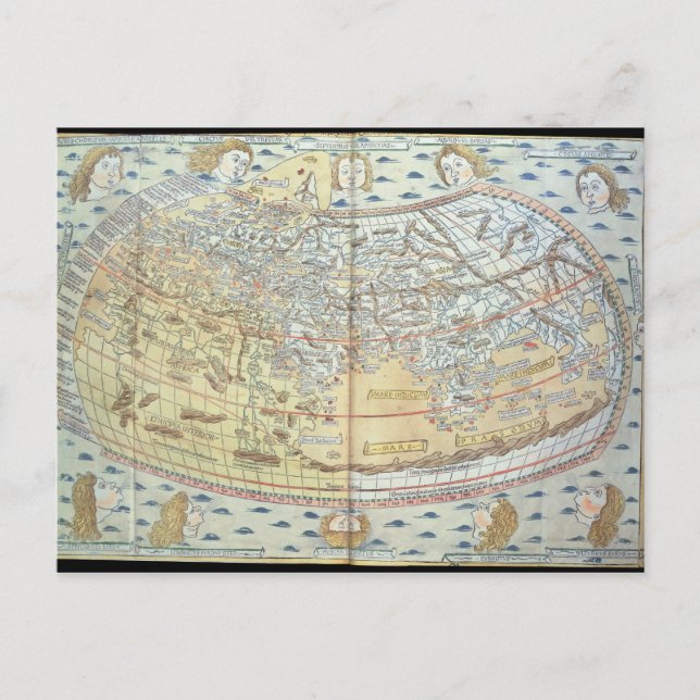 Map of the world 2 postcard (Front)