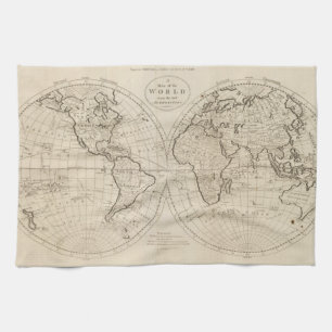 Map of the World 2 Tea Towel