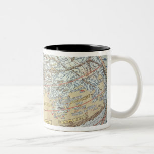 Map of the world 2 Two-Tone coffee mug