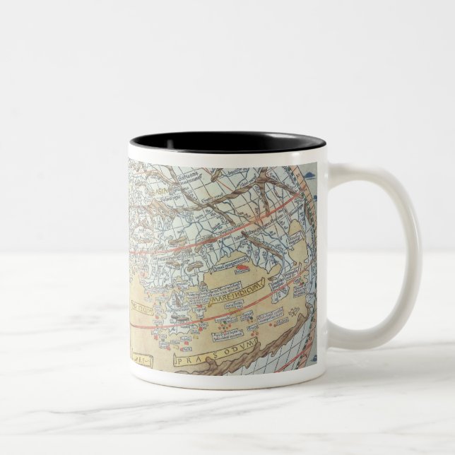 Map of the world 2 Two-Tone coffee mug (Right)