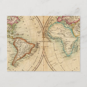 Map of the World 3 Postcard