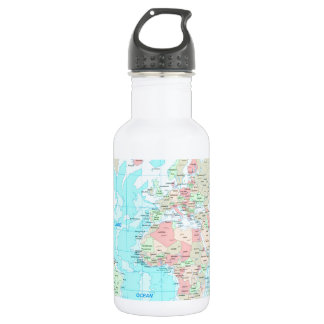 Map of the world 532 ml water bottle