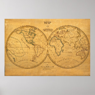 Map of the World 5 Poster