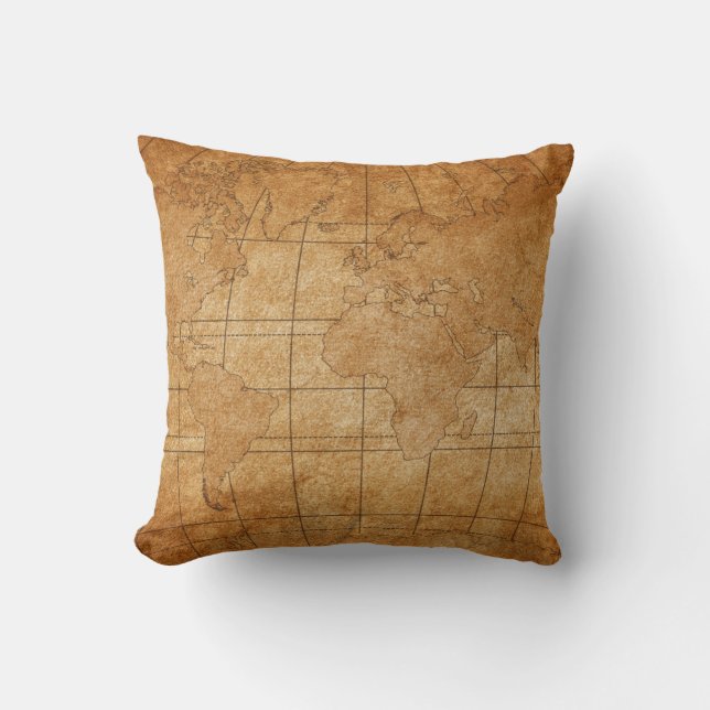 map of the world cushion (Front)