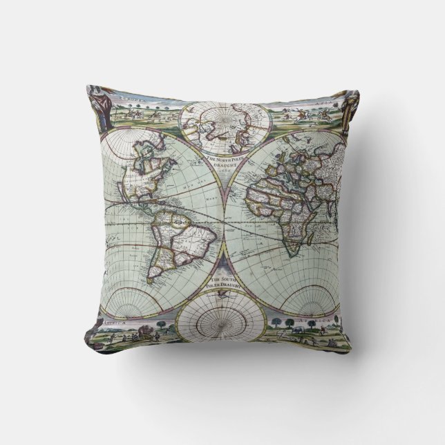 Map of the world cushion (Front)