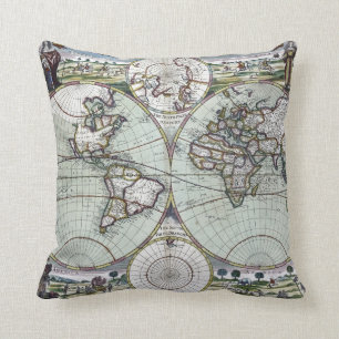 Map of the world cushion