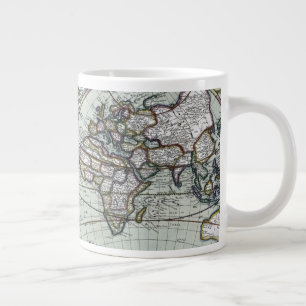 Map of the world large coffee mug
