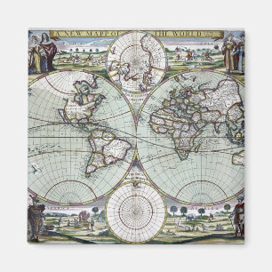 Map of the world magnet