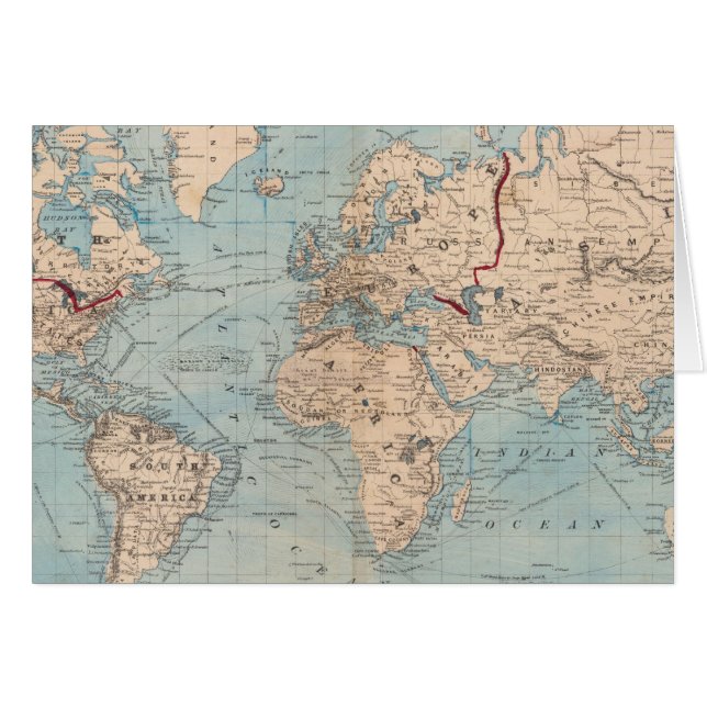 Map of the world on Mercator's projection (Front Horizontal)