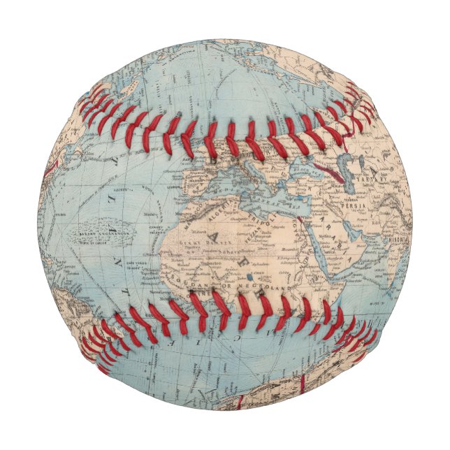 Map of the world on Mercator's projection Baseball (Front)