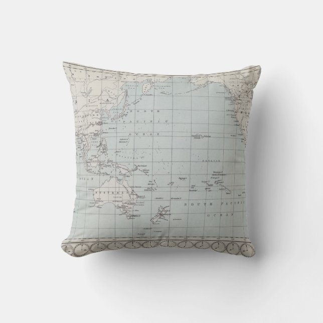 Map of the World on Mercator's Projection Cushion (Front)