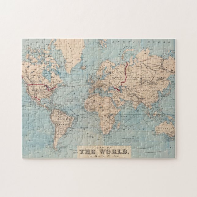 Map of the world on Mercator's projection Jigsaw Puzzle (Horizontal)
