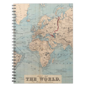 Map of the world on Mercator's projection Notebook