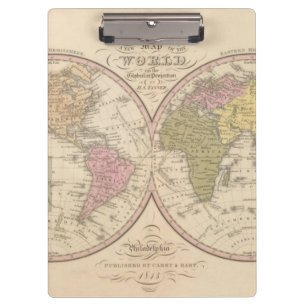 Map Of The World on the Globular Projection 2 Clipboard