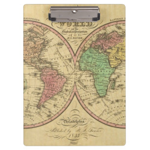 Map Of The World on the Globular Projection Clipboard