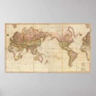 Map of the world poster