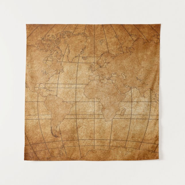 map of the world tapestry (Front)