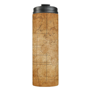 map of the world thermal tumbler