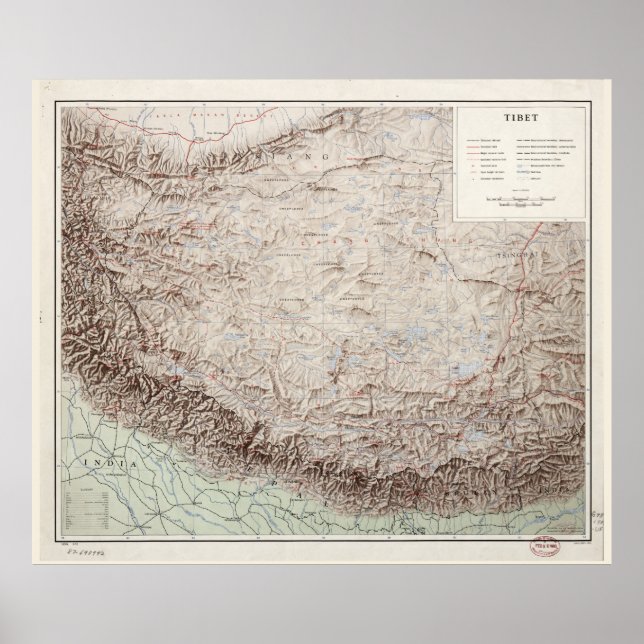 Map of Tibet (1955) Poster (Front)