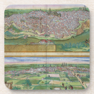 Map of Toledo and Valladolid, from 'Civitates Orbi Coaster