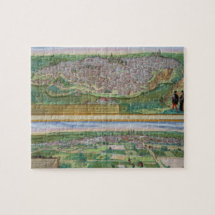 Map of Toledo and Valladolid, from 'Civitates Orbi Jigsaw Puzzle