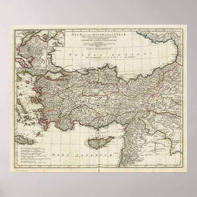 Map of Turkey Poster (Front)