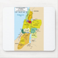 Map of Twelve Tribes of Israel from 1200 to 1050