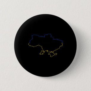 Map Of Ukraine With Blue And Yellow Colors Ukraini 6 Cm Round Badge