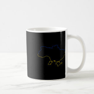 Map Of Ukraine With Blue And Yellow Colors Ukraini Coffee Mug